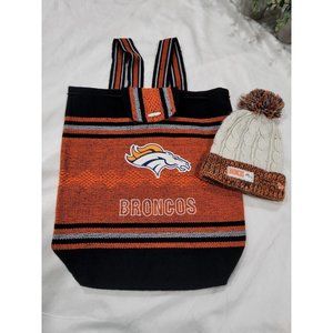 Broncos NFL Football Team Logo Tote Gym Bag Womens Beanie